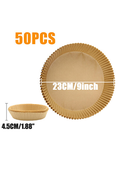Choice3 50PCS-23cm-Round Rectangle Air Fryer Disposable Baking Paper Liner, N...