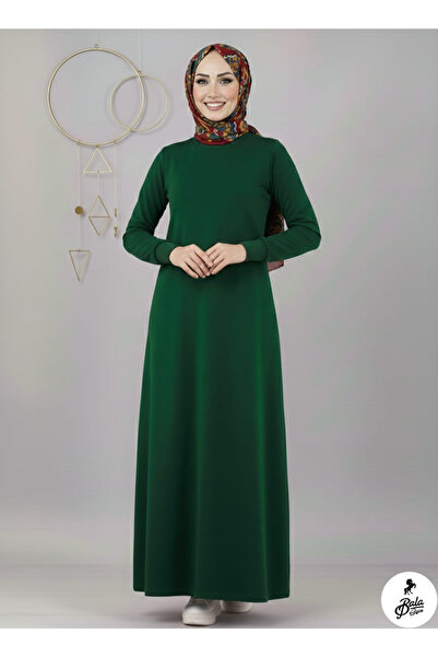 Bala Giyim Hijab Dress with Button Detail on Sleeves and Skirt