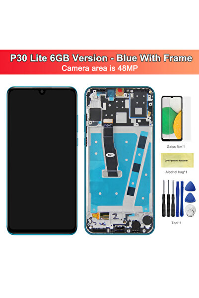 choice2 شاشة عرض P30 Lite بإطار أزرق بدقة 48 ميجابكسل، متوافقة مع P30 Lite MA...