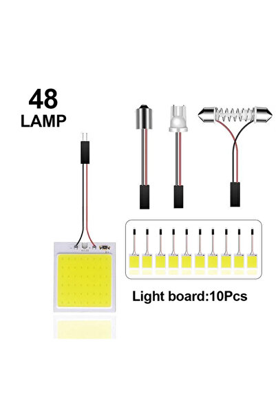 Choice6 لوحة إضاءة LED للسيارة مكونة من 48 مصباح LED (10 قطع) 4/10 قطع، 18/24...