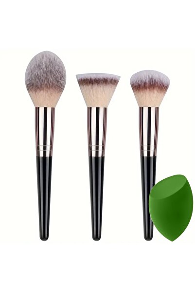 Choice1 4Pcs GreenMakeupEgg Professional 3-20PCS Makeup Brushes Set Soft Fluf...