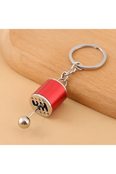 Choice5 00001-Red ميدالية مفاتيح معدنية صغيرة بتصميم سيارة، على شكل ناقل حركة...