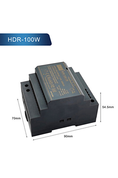 Choice4 مزود طاقة 24 فولت 100 واط HDR مثبت على سكة DIN، يدعم 12 فولت و24 فولت...