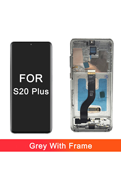 Choice7 شاشة OLED رمادية بإطار لهاتف S20 Plus، شاشة LCD G986B/DS، شاشة لمس رق...