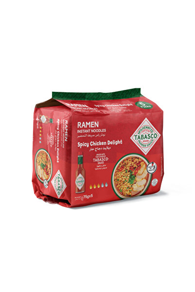 Tabasco نودلز رامين سريعة التحضير بنكهة الدجاج الحار، 75 غرام × 5 × 2 عبوة