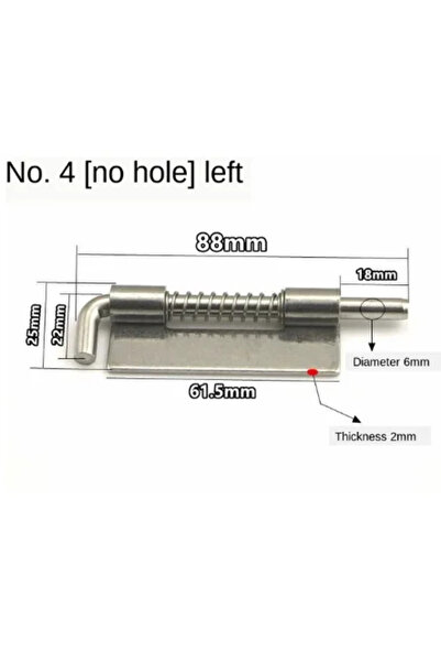 Choice8 مزلاج أمان معدني زنبركي من الفولاذ المقاوم للصدأ، 4 فتحات، لون فضي