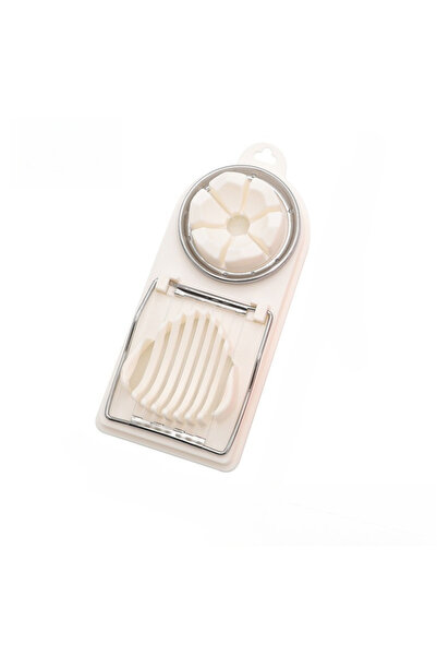 choice2 قطاعة بيض بيضاء 2 في 1 متعددة الوظائف من الفولاذ المقاوم للصدأ، قطاعة...