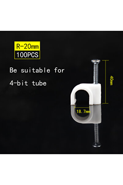 Choice R-20mm-100pcs 100pcs Cable Clips 4/6/8/10/12/14/16/20mm Cable Wire Cli...
