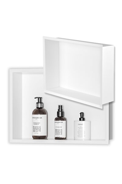 Other Recessed White Matte Shelf 18"x12" for Bath & Kitchen