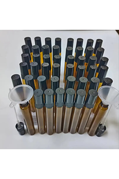 Choice4 زجاجة عطر صغيرة شفافة سعة 10 مل، لون بني، 48 قطعة، بيع بالجملة. زجاجة...