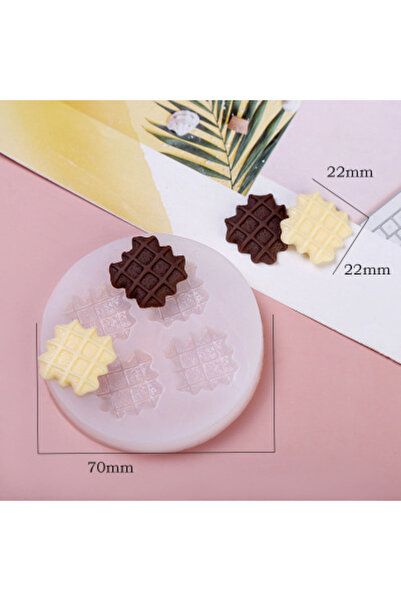 Choice5 قالب شمعة سيليكون على شكل بسكويت ساندويتش ثلاثي الأبعاد ملون بشكل عشو...