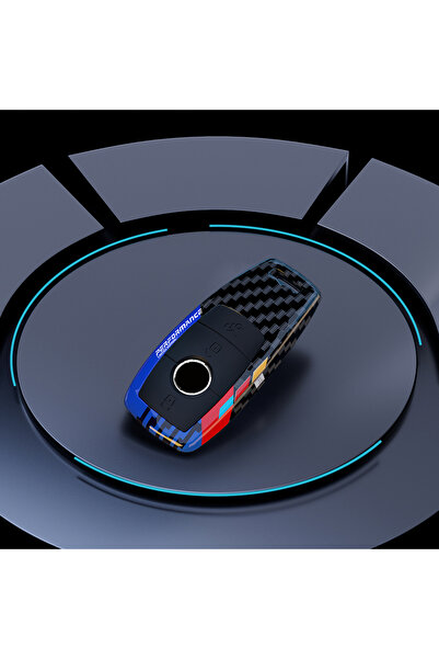 Choice4 carbon blue shell Fashion Car Remote Key Case Cover For Mercedes Benz...