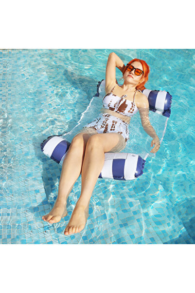 choice2 Dark blue Pool Hammk Floats, 1Pack 4-in-1 Inflatable Water Hammks Flo...