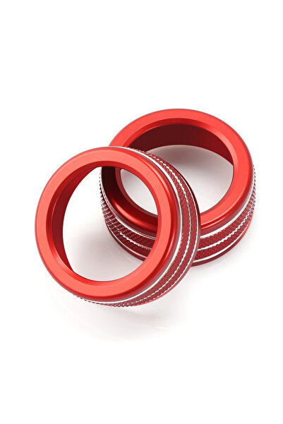 choice2 غطاء مقبض التحكم في صوت مكيف الهواء للسيارة باللون الأحمر، زينة داخلي...