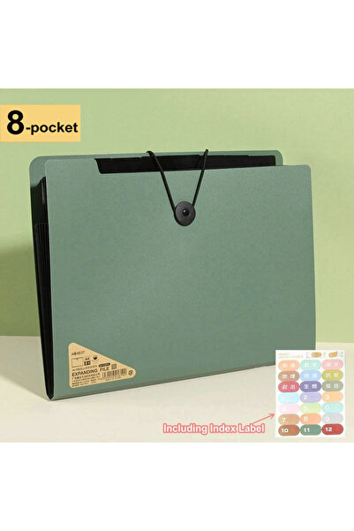 Choice4 8pocket Green Expanding File Folder A4 Paper Organizer Classification...
