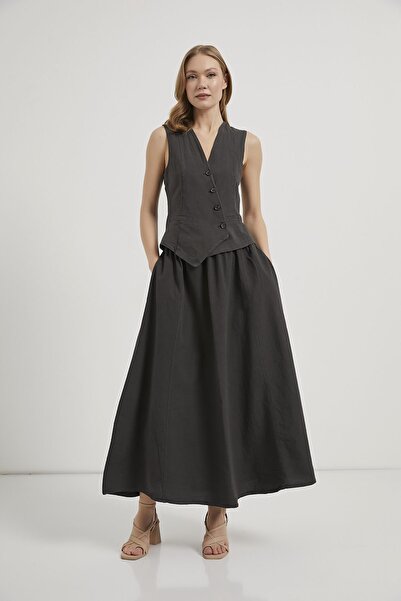 Arma Life Armalife 047 cotton blended vest-skirt women's set