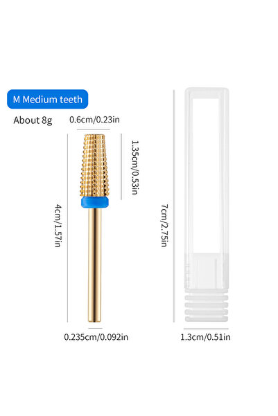 Choice4 مجموعة رؤوس مثقاب أظافر من كربيد التنجستن الذهبي M Grit 5 في 1، قاطع ...