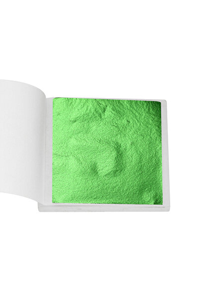 Choice11 Green 100Pcs Imitation Gold Foil Paper Leaf Gilding Sheets Silicone ...