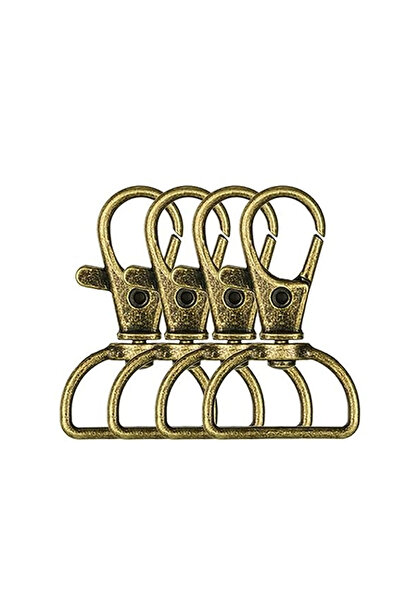 Choice7 مشابك دوارة معدنية من سبيكة برونزية، 25 مم، 10 قطع، مشابك سلسلة مفاتي...