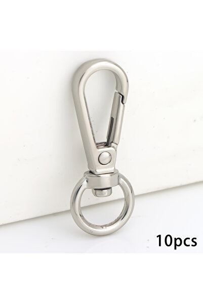 Choice4 مجموعة من 10 مشابك معدنية دوارة فضية اللون على شكل مخلب الكركند، مناس...