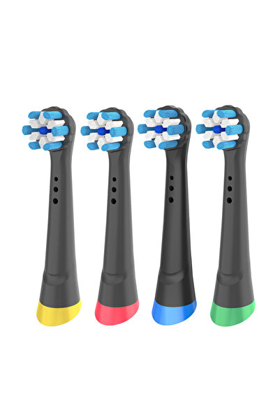 Choice5 4 قطع سوداء متوافقة مع رؤوس فرشاة الأسنان الكهربائية Oral-B iO، فرشاة...