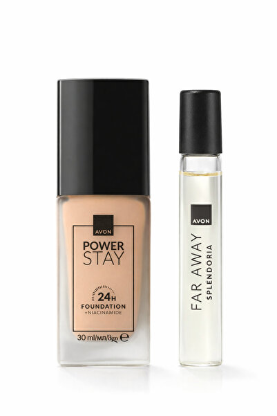 AVON Power Stay Likit Fondöten - 260G ve Far Away Splendoria Kadın EDP 10ml