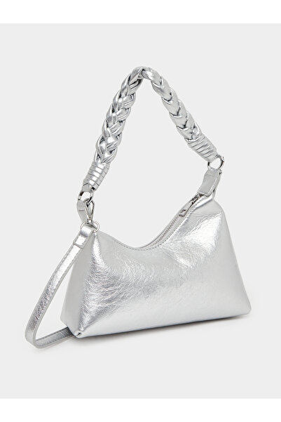 Styli Silver Braided Strap Shoulder Bag
