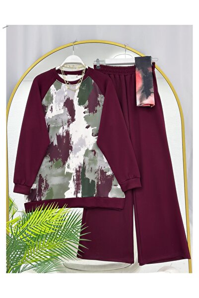 YEDİLALE Tie-Dye Pattern Cupra Fabric Tunic Pants Double Set [Loose Fit, Excl...