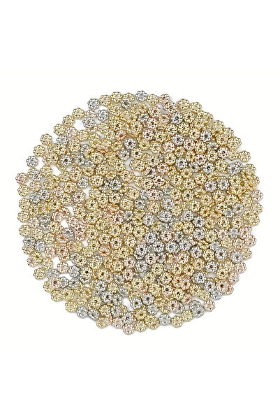 Choice3 200PCS Colour mixture 200Pcs 6MM Snowflake Rose Gold/Silver Plated CC...