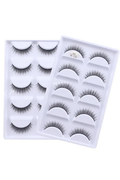 Choice1 5 أزواج رموش منك ثلاثية الأبعاد طبيعية 100% من AMSNCN جديدة، 5 أزواج،...