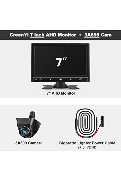 Choice شاشة GreenYi AHD IPS مقاس 4.3/5/7 بوصة بدقة 1080P وكاميرا رؤية خلفية ل...