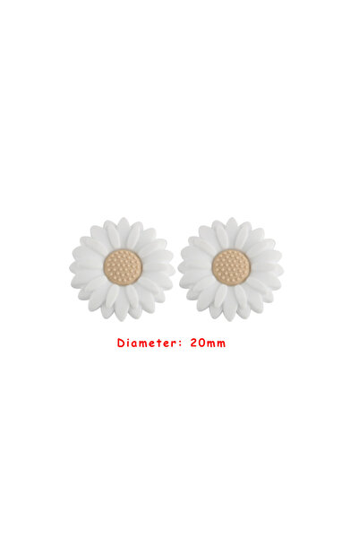 Choice7 10Pcs White Sunrony 10pcs Mini Leaf Flower Silicone Beads For Jewelry...