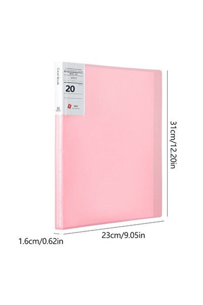 Choice9 Pink-20 pages A4 Semi Transparent PP Brhure, Multiple Page Sizes To C...