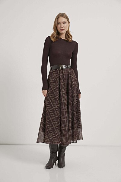 Arma Life Armalife 1540 Belted Flawed Chiffon Women's Skirt