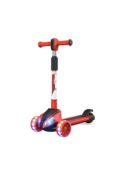 Leno Adjustable & Foldable Kids Scooter With 3 LED Light-Up Wheels, Music & L...