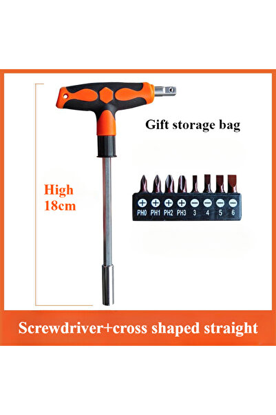 choice2 NO2 Screwdriver Set with T-shape Cross and Straight Slot Hexagon and ...