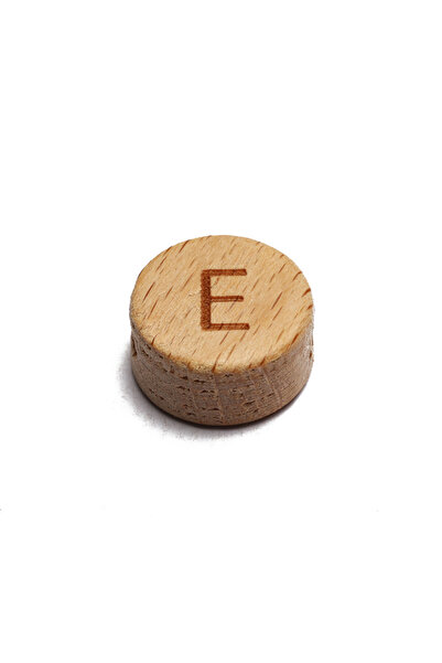 Choice17 10mm E 20Pcs/lot 10 15mm Mixed Letter Beech Wood Beads Round Flat Al...
