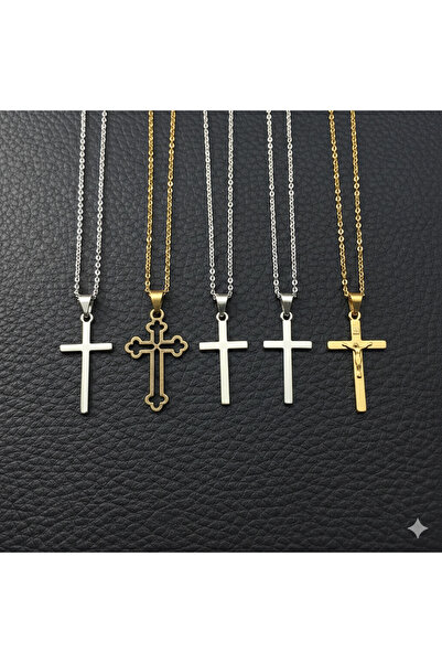 Feronnucci Hac Figürlü Kolye Seti-Unisex Gümüş ve Altın Kaplama HEDİYE Zincir...