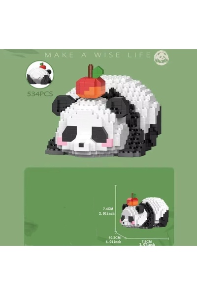 Choice9 09 2023 نموذج باندا صيني مصغر جديد ومبتكر، مكعبات بناء ماسية سوداء، أ...