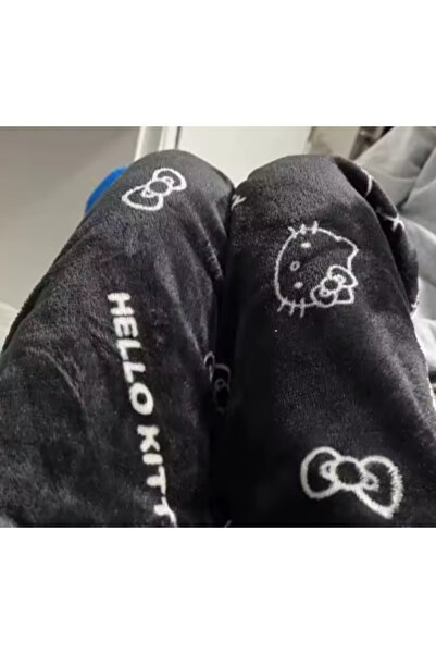 Choice72 بنطال بيجاما سميك من هولو كيتي من سانريو أنيمي، مقاس XXL، صوف الفليس...