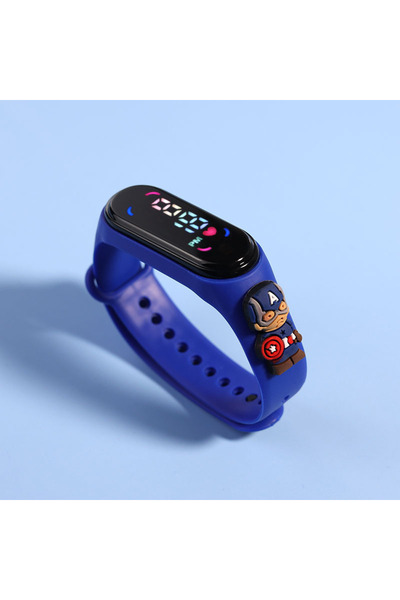 Choice27 deep blue md Color Fashion Spiderman Iron Man Kids Watches for Gilrs...