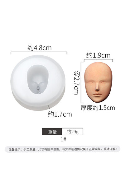 Choice4 01 3D Baby Face Silicone Molds Human Facial Mould DIY Doll Modified A...