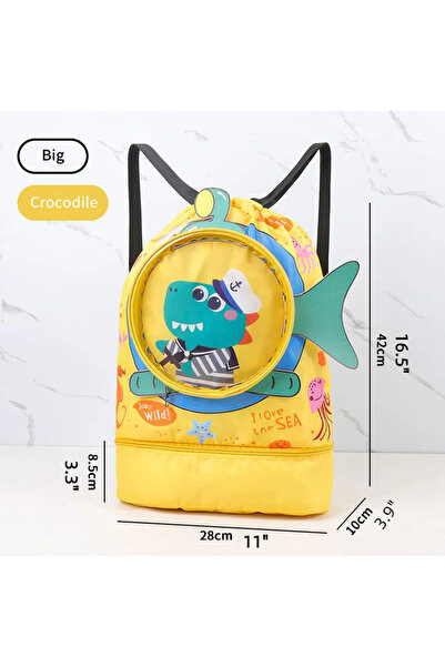 Choice3 حقيبة سباحة للأطفال من بيج كروكودايل، مقاومة للماء، حقيبة كتف للتخزين...