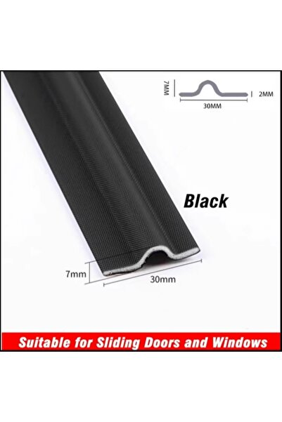 Choice20 شريط مانع للتسرب أسود اللون بطول 20 مترًا، مناسب للأبواب والنوافذ ال...
