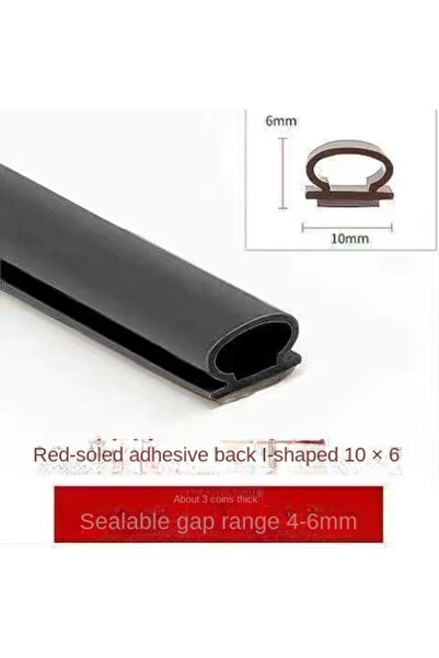 choice2 شريط مانع للتسرب أسود بطول 1 متر (10×6) لأبواب ونوافذ المداخل، مقاوم ...