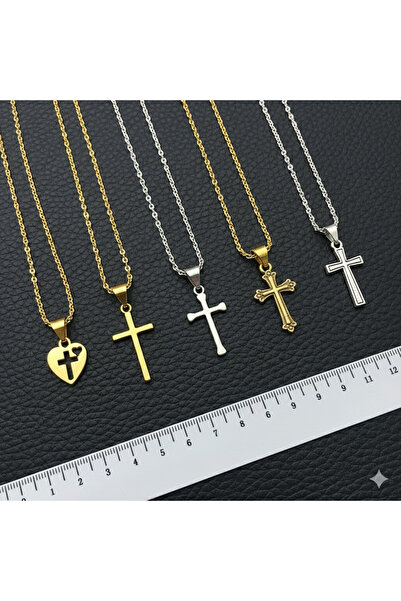 Feronnucci Hac Figürlü Kolye Seti-Unisex Gümüş ve Altın Kaplama HEDİYE Zincir...