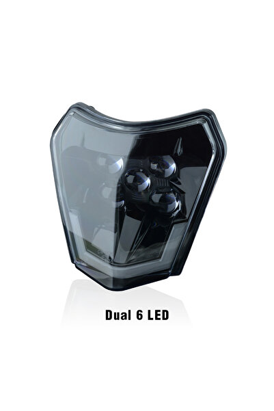 Choice7 مصباح أمامي مزدوج بستة مصابيح LED من باور زون للدراجات النارية، مناسب...