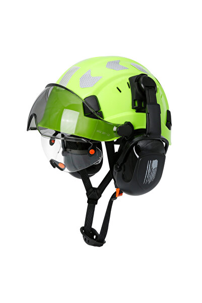 Choice11 خوذة أمان عاكسة SF06 معتمدة من CE، مزودة بواقٍ للعين ونظارات واقية م...