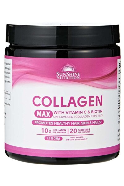 Sunshine Nutrition Collagen Max Vit C & Biotin 7.3Oz