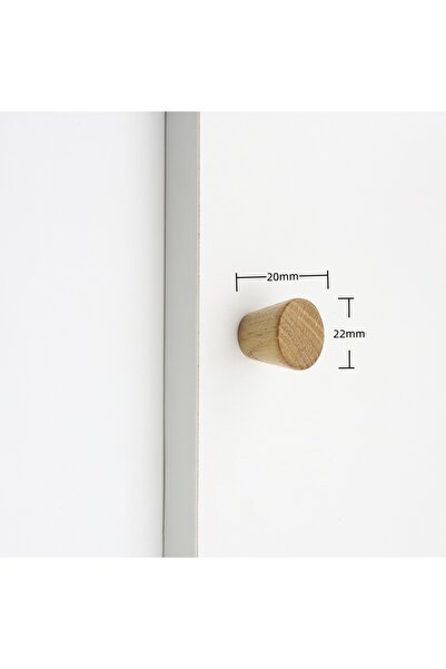 Choice1 Oak-20x22mm Nordic Round Handle Natural Wooden Cabinet Drawer Wardrob...